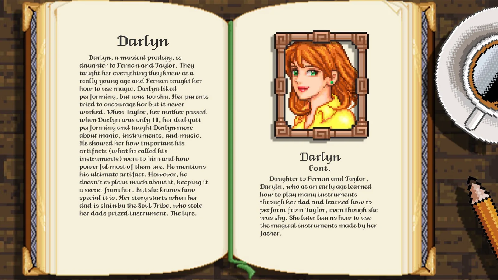 Pitch spread: Darlyn, the main character