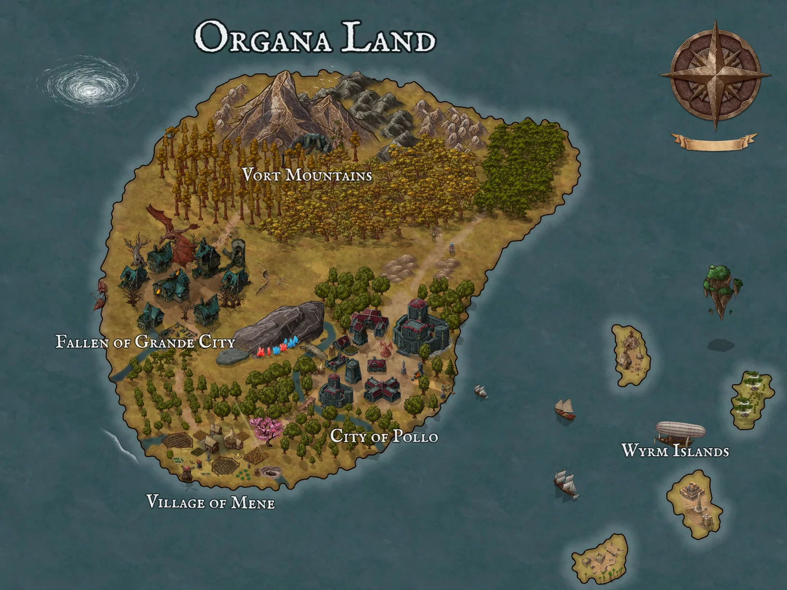 Organa Tales first continent map